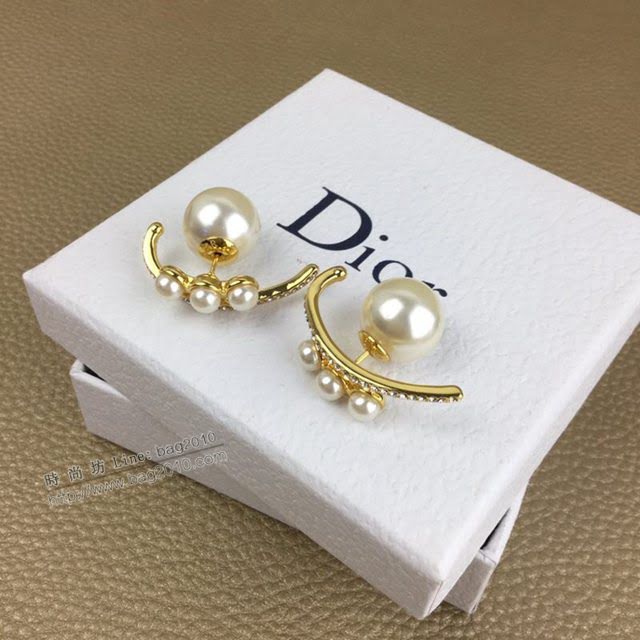 Dior飾品 迪奧經典熱銷款大小珠耳釘耳環  zgd1448